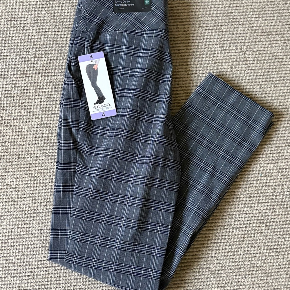 S.C & Co. Women's Gray Plaid Pants | sz 4
